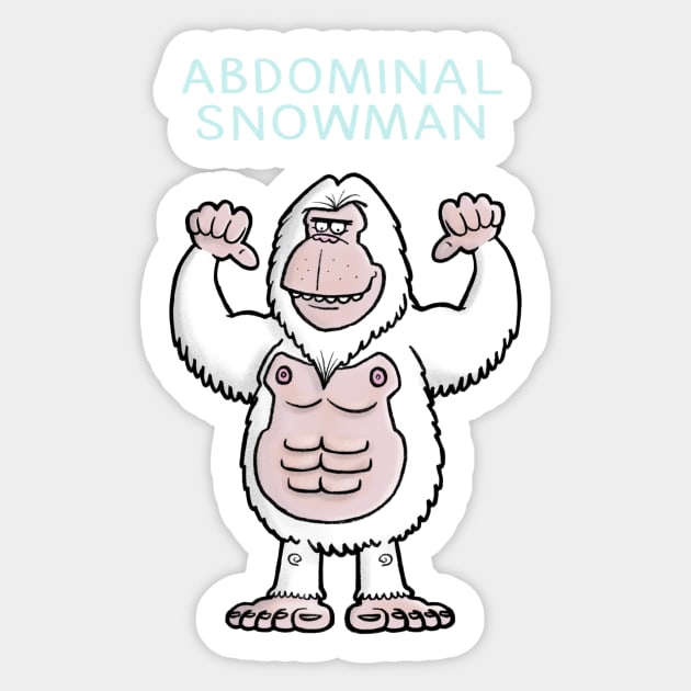 Abdominal Snowman Sticker by CarlBatterbee